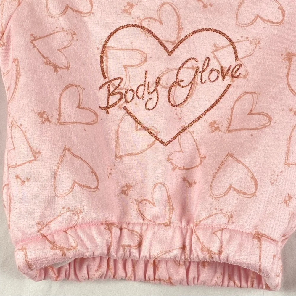 Body Glove Pink Heart Hooded Sweater Toddler Girl Size 3T